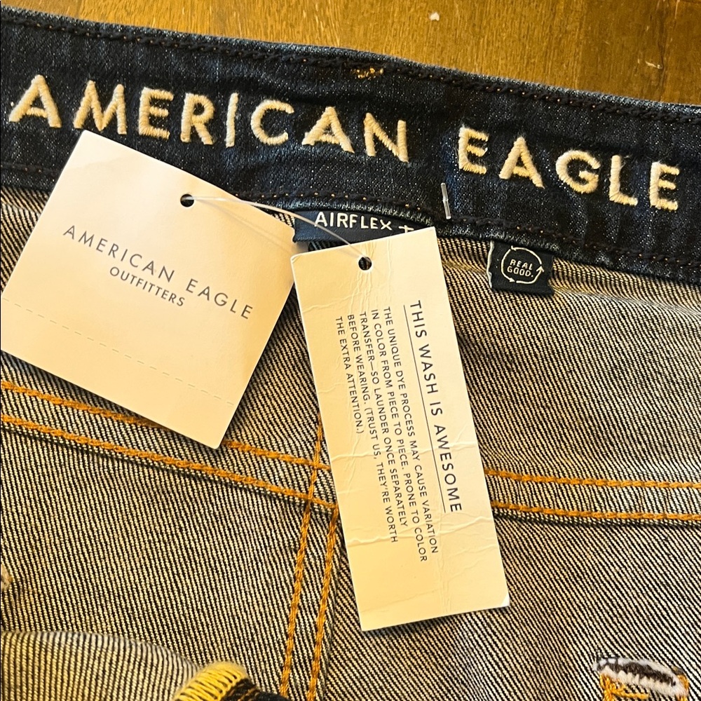 American Eagle Airflex+ Relaxed Straight Jeans 40x34 - Picture 3 of 5